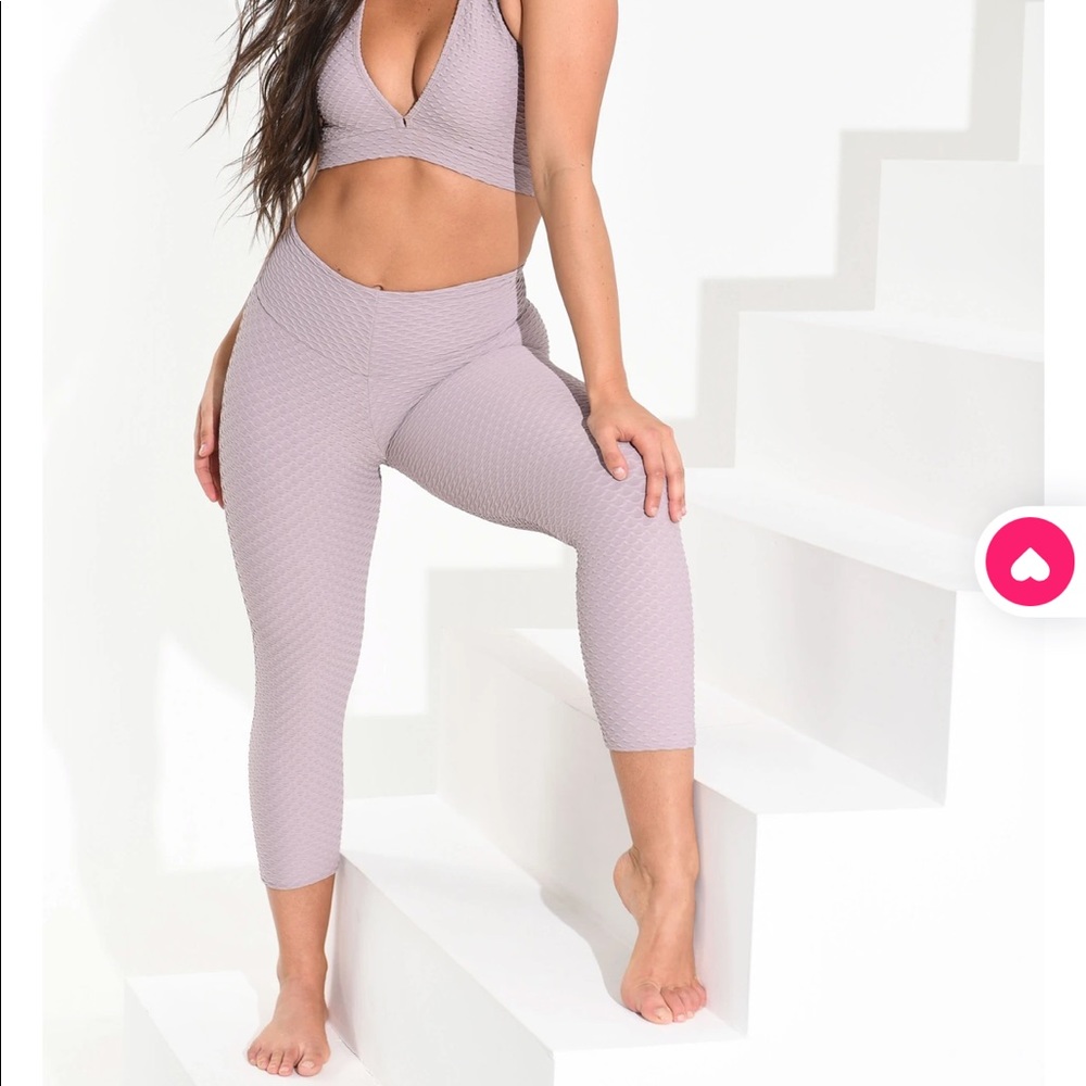 Booty by brabants croco Skin Cropped Leggings Light Mauve